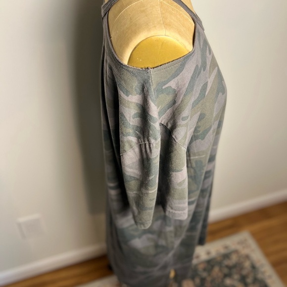 Anthropologie t.la women’s camo open shoulder tunic/dress xl - Picture 4 of 7